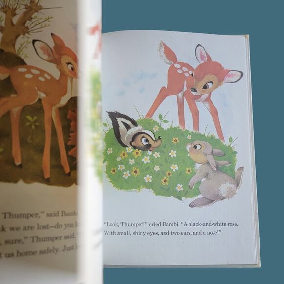 Vintage 1972 Walt Disney's "Bambi Gets Lost" Hardcover Children's Book - Picture 6 of 7